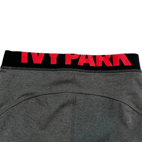 Ivy Park Athletic Grey, Pink, and Black Colorblock Mesh‎ Leggings Size Small